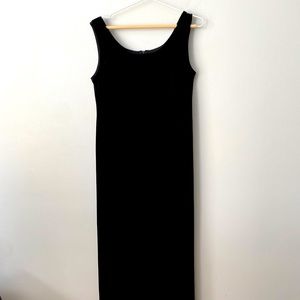 Vintage 90s Sleeveless Full Velour Party Gown Maxi Dress Size Xlarge